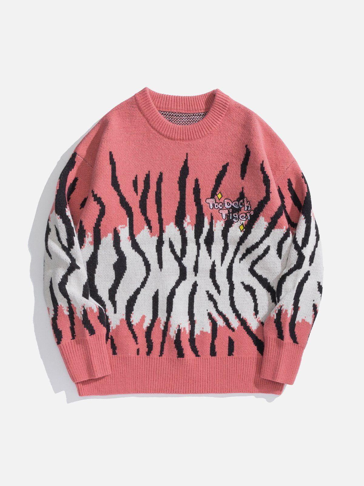 1984® - Zebra Pattern Knit Sweater - 1984brand