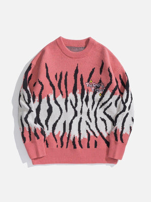 1984® - Zebra Pattern Knit Sweater - 1984brand