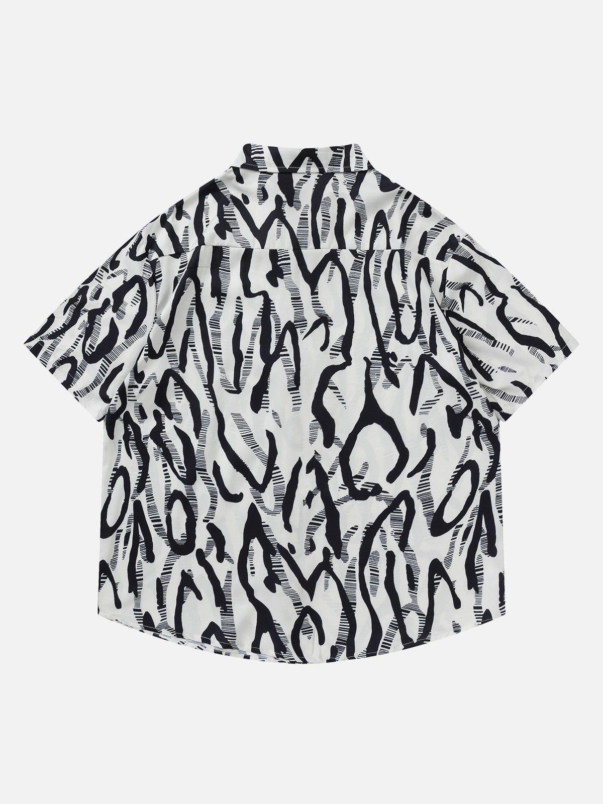 1984® - Zebra-stripe Short Sleeve Shirt - 1984brand