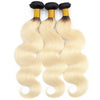 T1b/613 Ombre Blonde Human Hair Weave Brazilian Body Wave 3 Bundles Hermosa Hair