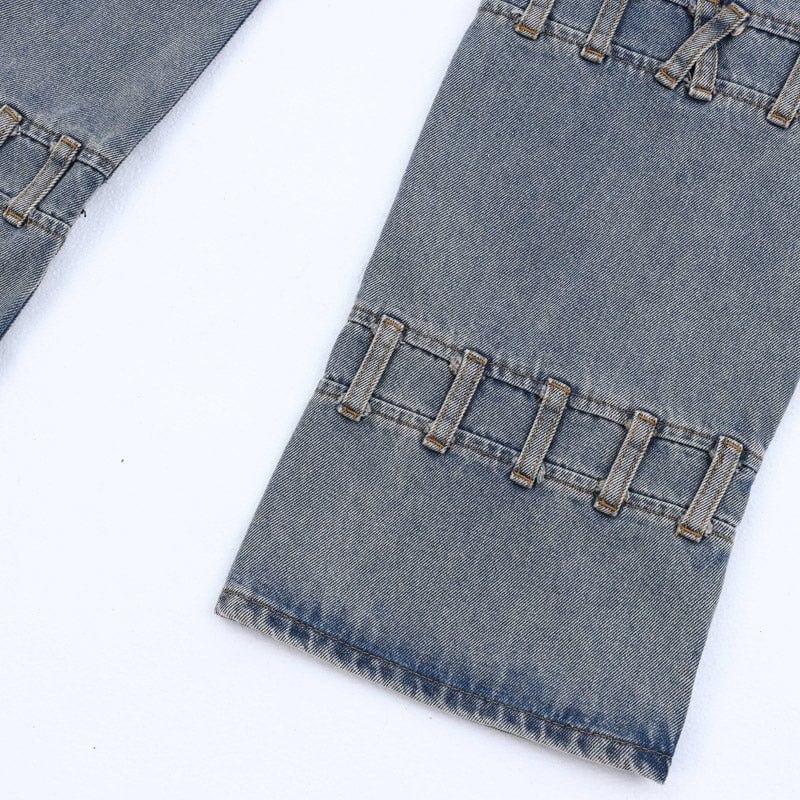 Sneakerhill® Distressed Washed Jeans Belt Sneakerhill