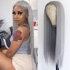 Sliver Gray Color Silky Straight 13x6/5*5 Lace Front Pre Plucked Human Hair Wigs For Women Hermosa Hair