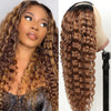 Deep Wave 4/27 Blonde Highlights V/U Part Human Hair Wig Beginner Friendly No Lace Meets Real Scalp Hermosa Hair