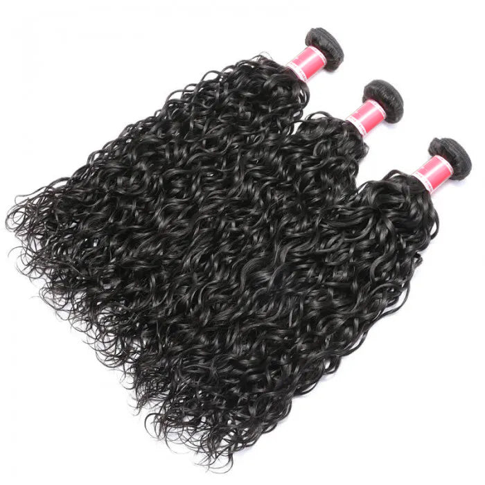 Peruvian Water Wave 3/4 Bundle Deals Unprocessed Virgin Human Hair Extensions In Stock hermosahair