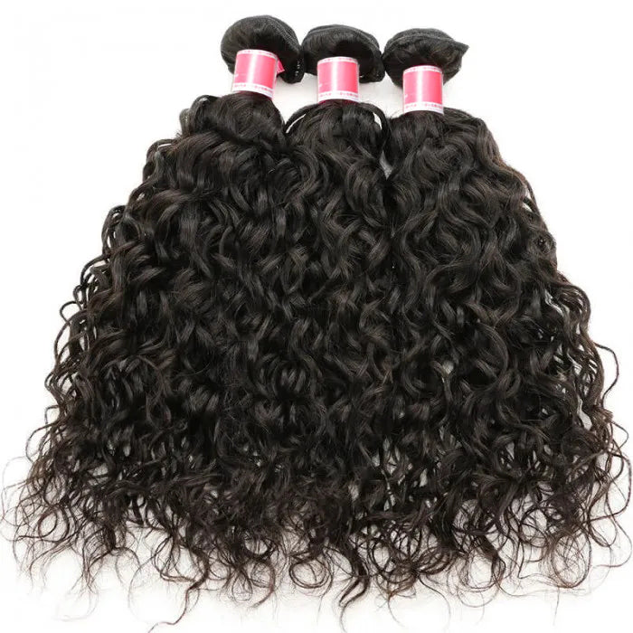 Peruvian Water Wave 3/4 Bundle Deals Unprocessed Virgin Human Hair Extensions In Stock hermosahair