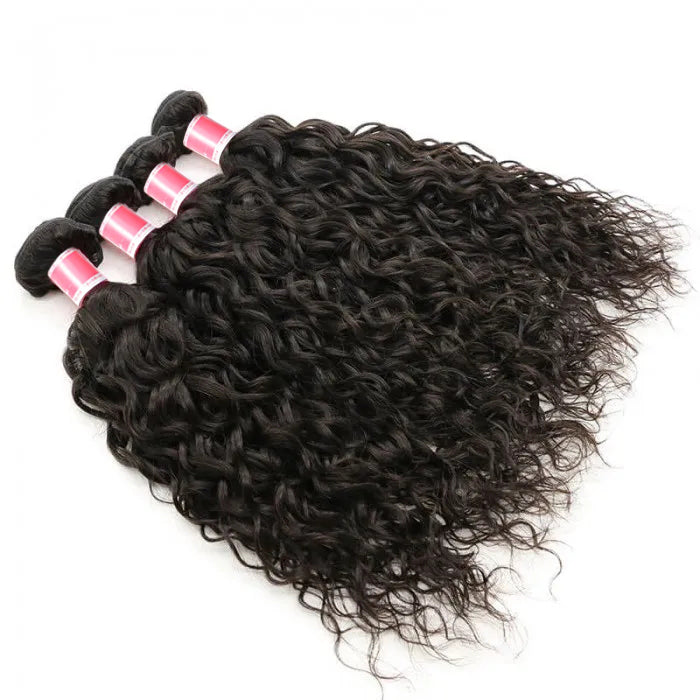 Peruvian Water Wave 3/4 Bundle Deals Unprocessed Virgin Human Hair Extensions In Stock hermosahair