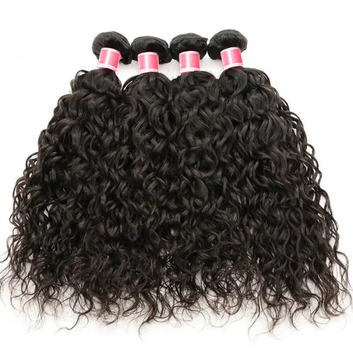 Peruvian Water Wave 3/4 Bundle Deals Unprocessed Virgin Human Hair Extensions In Stock hermosahair