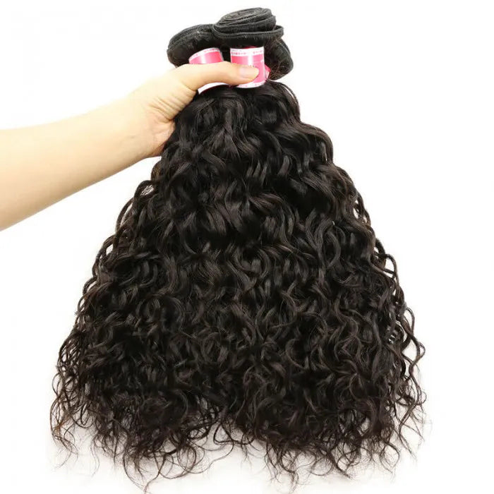 Peruvian Water Wave 3/4 Bundle Deals Unprocessed Virgin Human Hair Extensions In Stock hermosahair