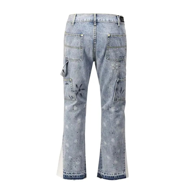 Painting Patch Baggy Stacked Jeans eprolo