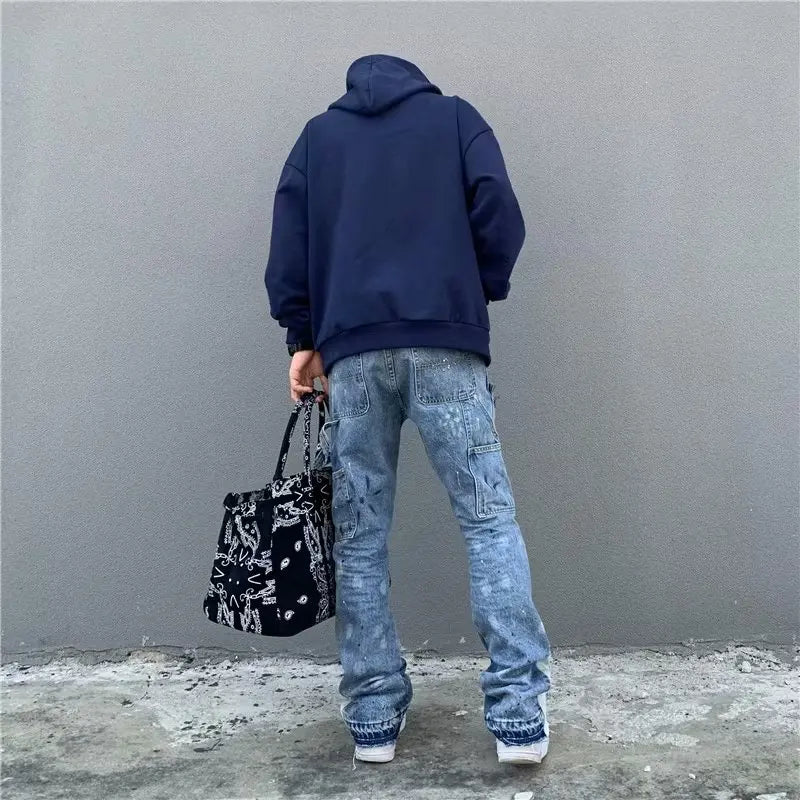 Painting Patch Baggy Stacked Jeans eprolo