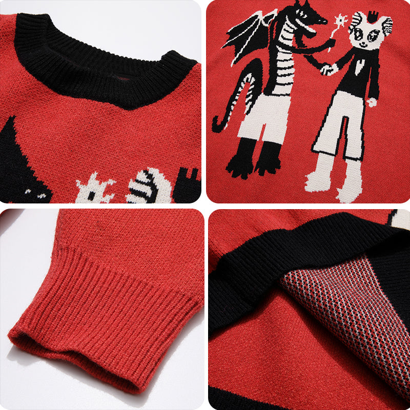 1984® Funny Graphic Knit Sweater Monster - 1984brand