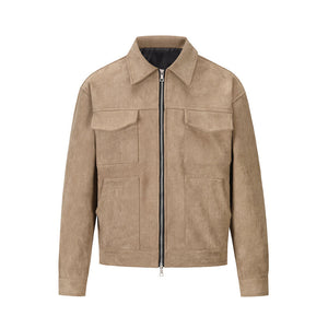 Suede Work Jacket - Tan H.ESNTLS