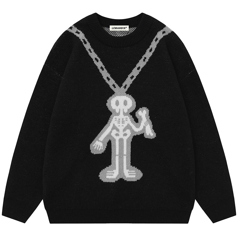 1984® Harajuku Sweater Funny Skeleton 1984