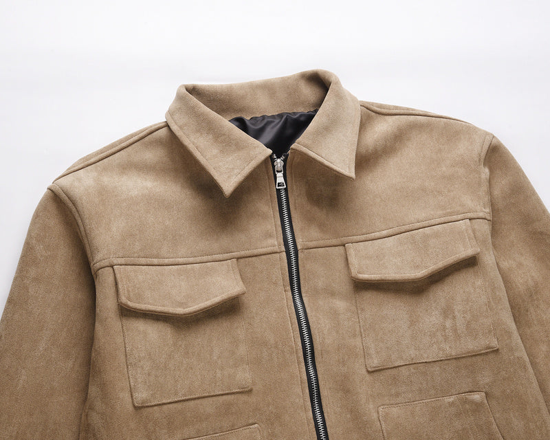 Suede Work Jacket - Tan H.ESNTLS