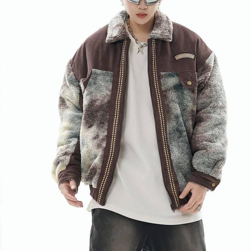 1984® Tie Dye Sherpa Jacket Corduroy Patchwork 1984brand