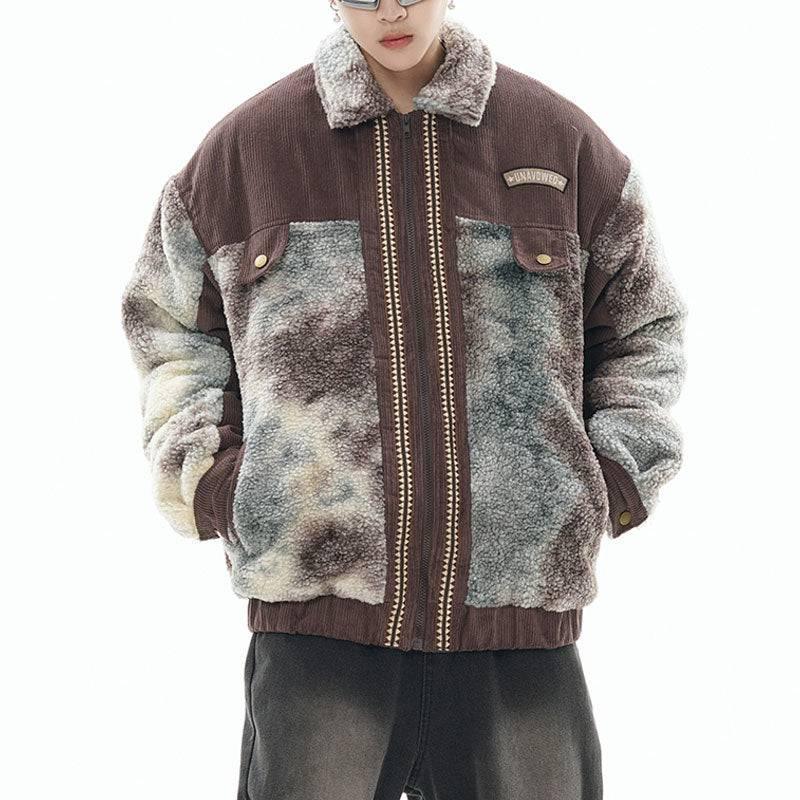 1984® Tie Dye Sherpa Jacket Corduroy Patchwork 1984brand