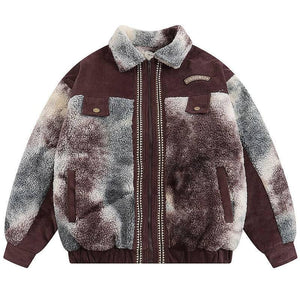 1984® Tie Dye Sherpa Jacket Corduroy Patchwork 1984brand