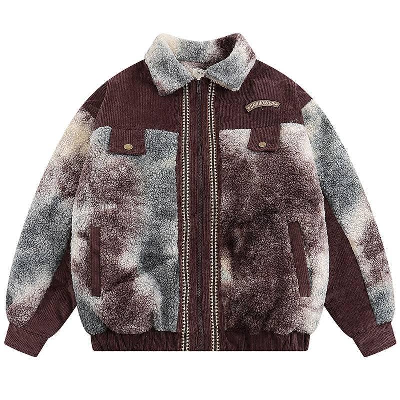1984® Tie Dye Sherpa Jacket Corduroy Patchwork 1984brand