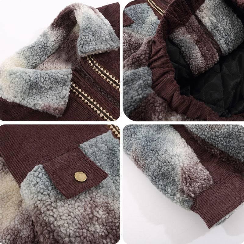 1984® Tie Dye Sherpa Jacket Corduroy Patchwork 1984brand