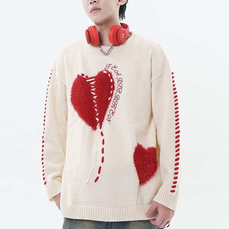 1984® Cozy Knit Sweater Flocked Heart - 1984brand