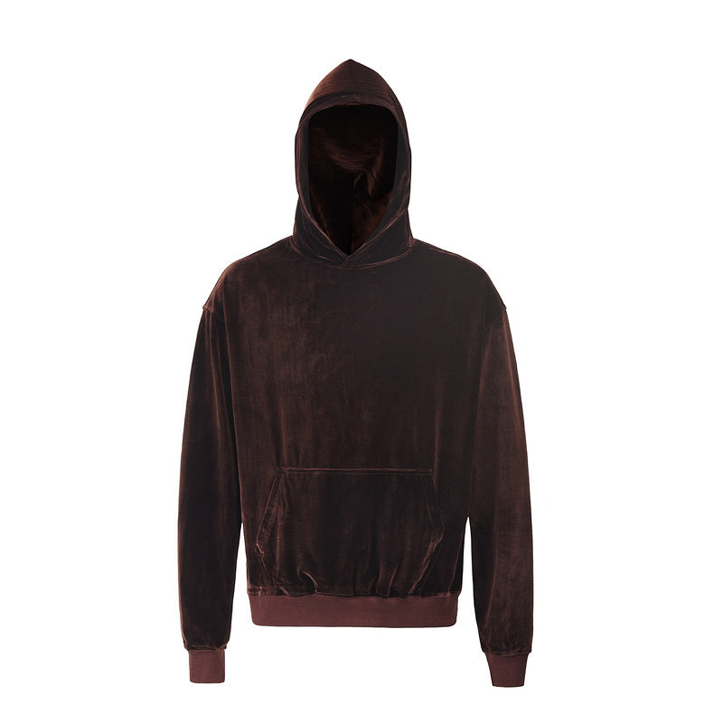 Velvet Suede Hoodie - Coffee H.ESNTLS