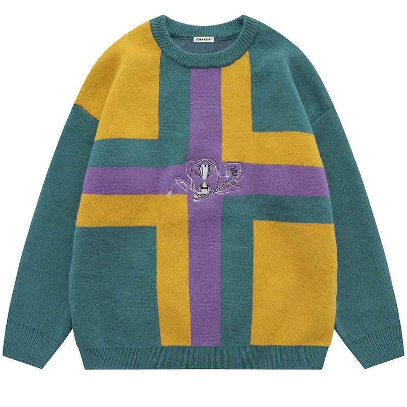 1984® Retro Trophy Cross Knit Sweater - 1984brand