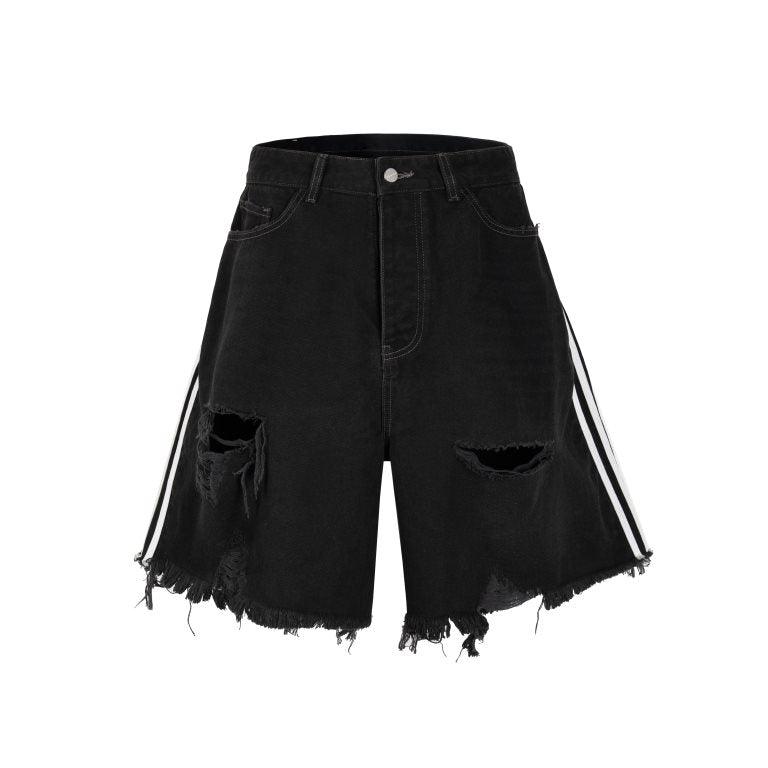 Distressed Baggy Track Shorts H.ESNTLS