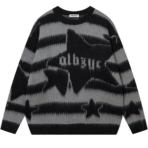 1984® Fuzzy Striped Knit Sweater Star - 1984brand