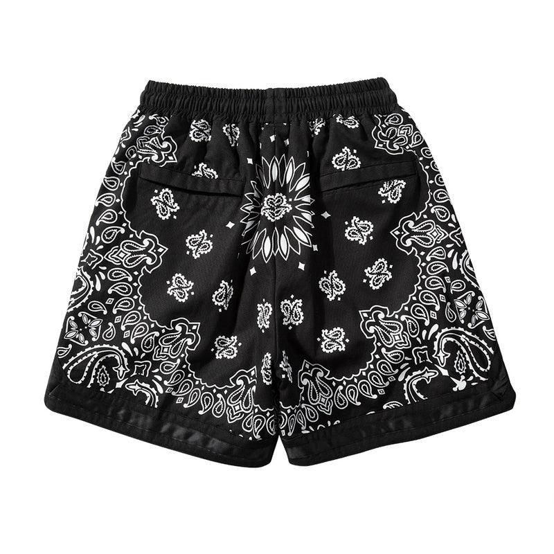 Paisley Shorts - Black/Black Hype+Essential