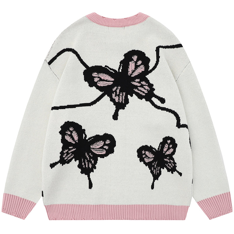 1984® Ripped Jacquard Sweater Butterfly - 1984brand