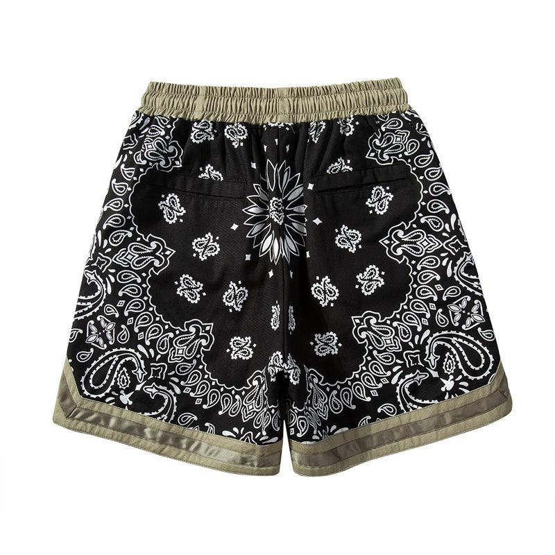 Paisley Shorts - Black/Green Hype+Essential