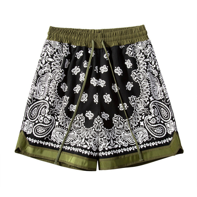 Paisley Shorts - Green Hype+Essential