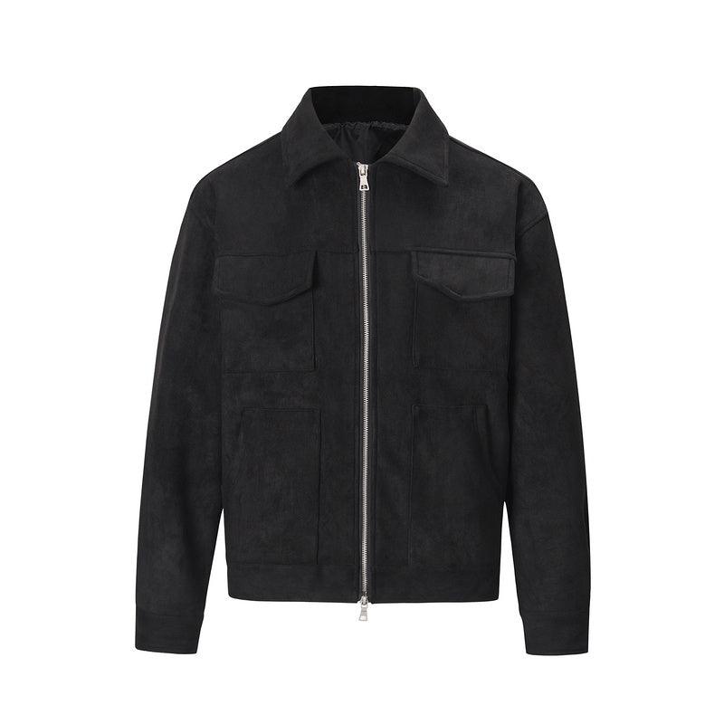 Suede Work Jacket - Black H.ESNTLS