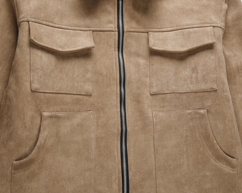 Suede Work Jacket - Tan H.ESNTLS