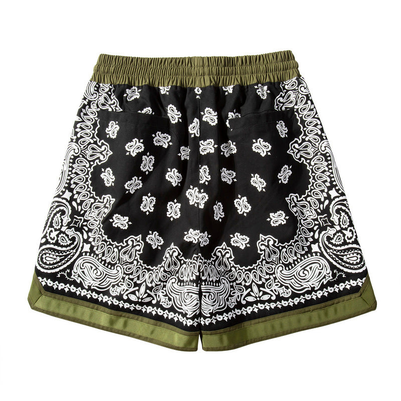 Paisley Shorts - Green Hype+Essential