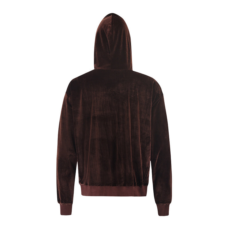 Velvet Suede Hoodie - Coffee H.ESNTLS