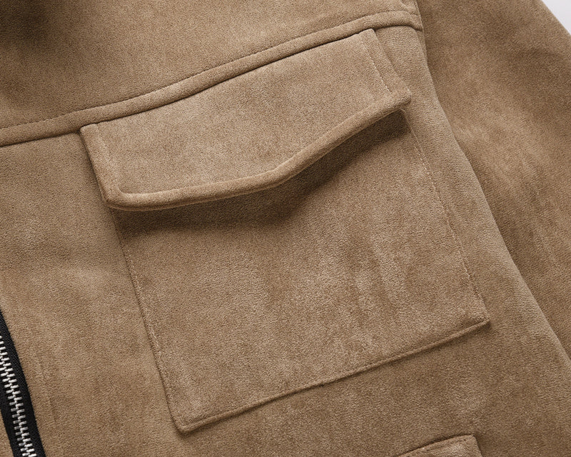 Suede Work Jacket - Tan H.ESNTLS