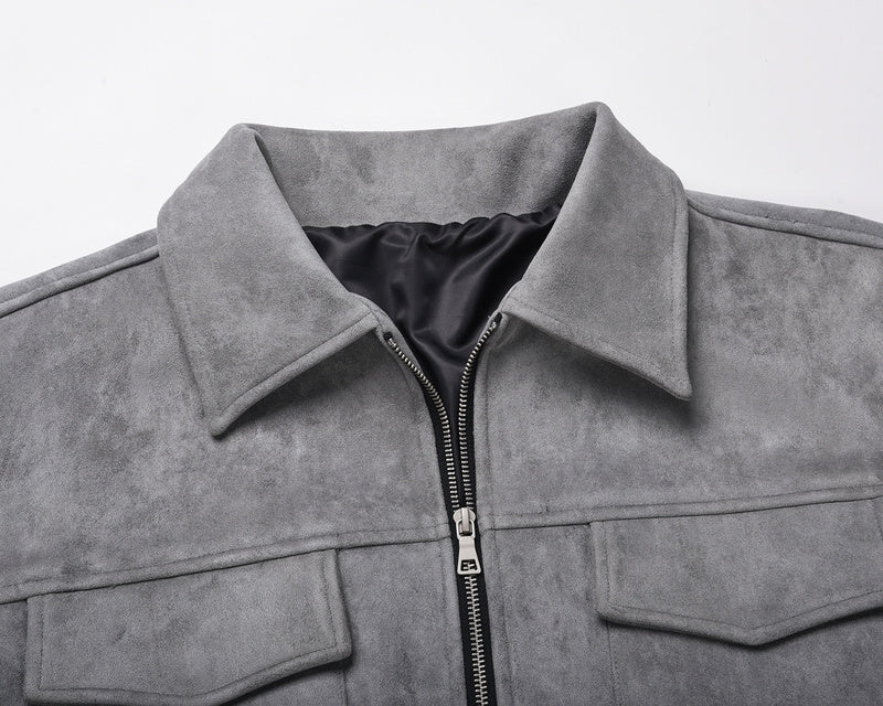 Suede Work Jacket - Grey H.ESNTLS