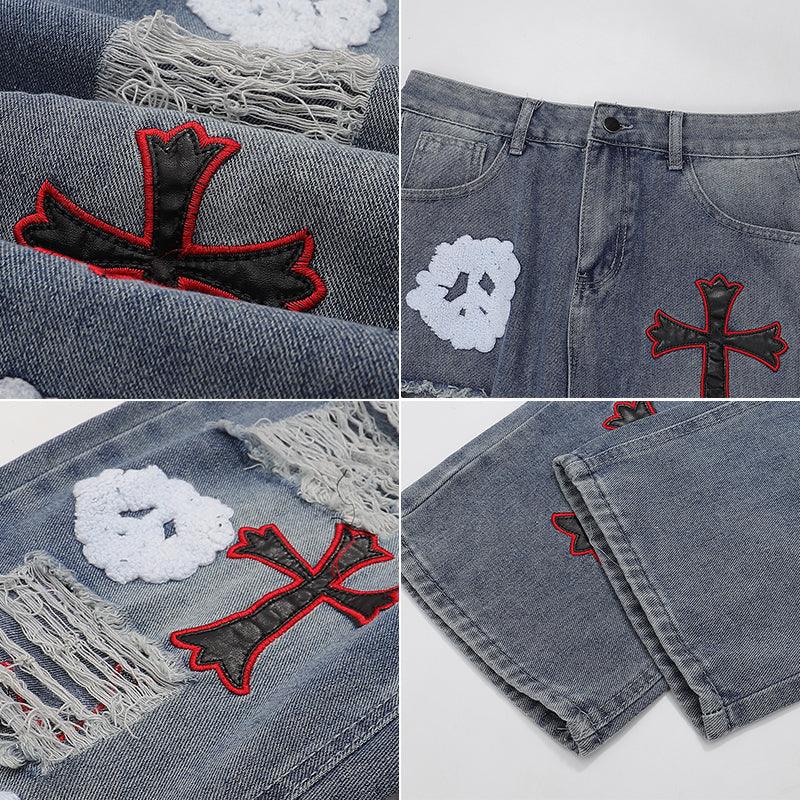 1984 Distressed Jeans Chrome Heart Ghost - 1984brand