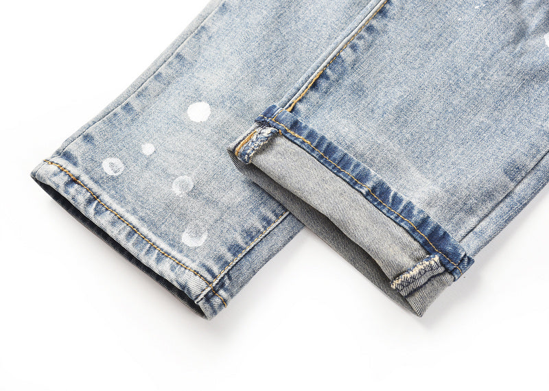 Studded Patch Denim - Washed Indigo Hype+Essentials