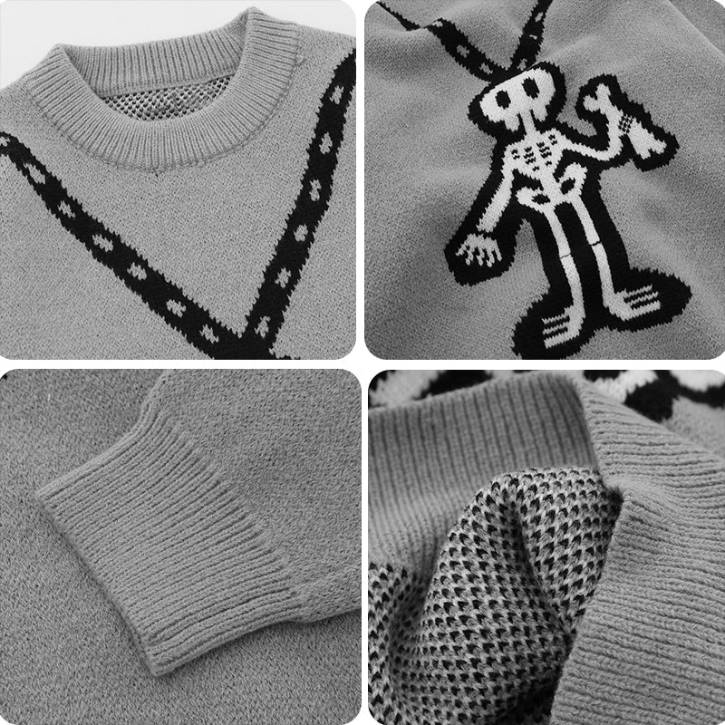 1984® Harajuku Sweater Funny Skeleton 1984