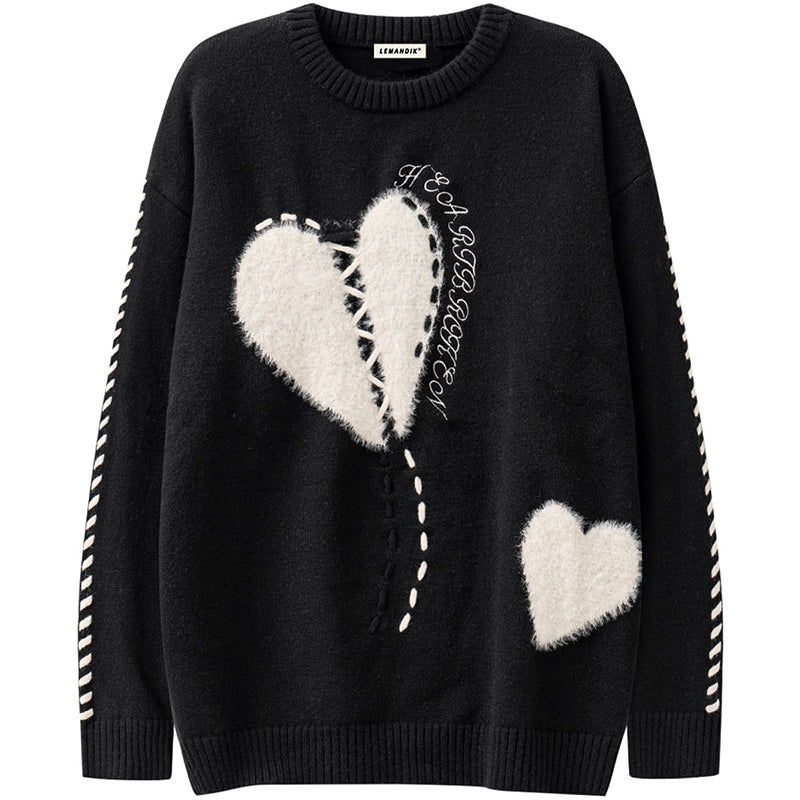 1984® Cozy Knit Sweater Flocked Heart - 1984brand