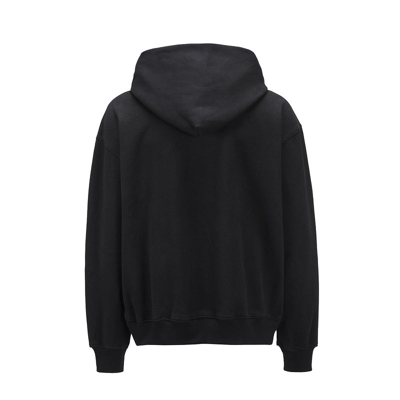 Snap-button Hoodie - Black - 1984brand