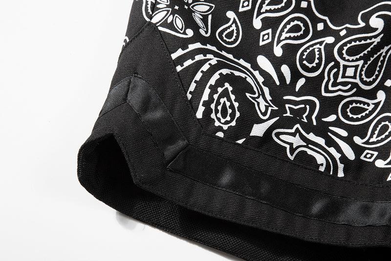 Paisley Shorts - Black/Black Hype+Essential