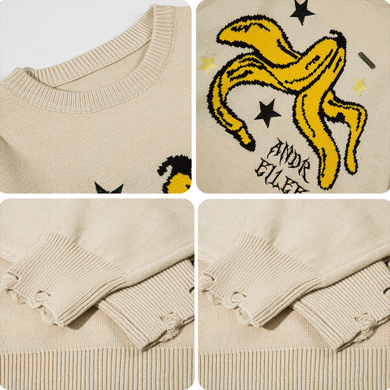 1984® Jacquard Knit Sweater Banana and Star - 1984brand