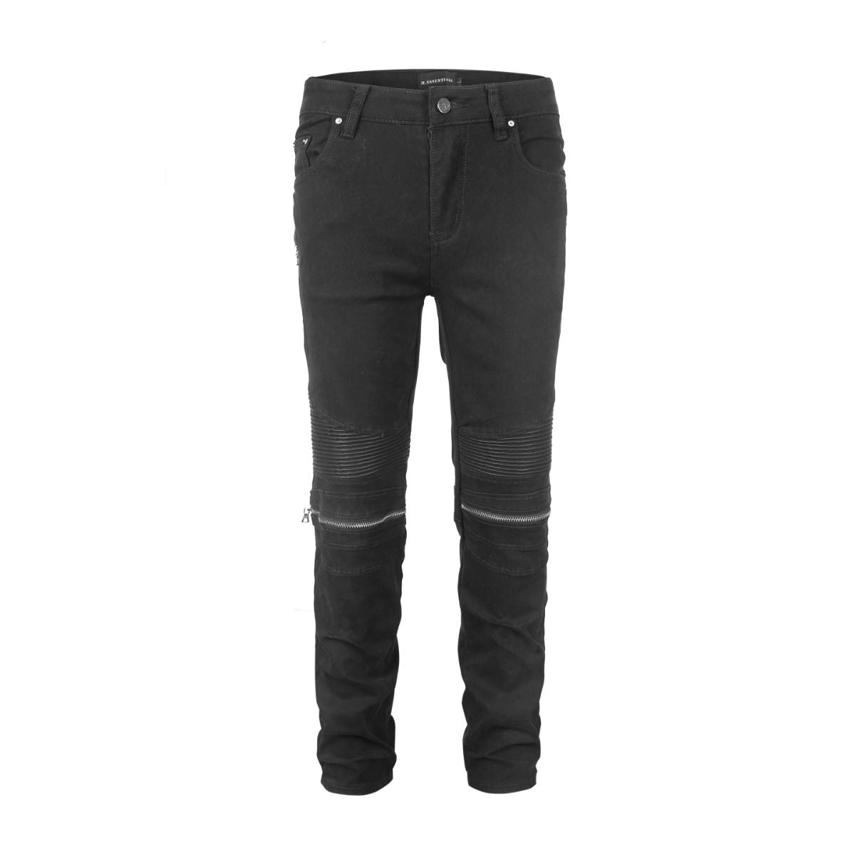 NX1 | Biker Zip Denim - Black Hype+Essentials