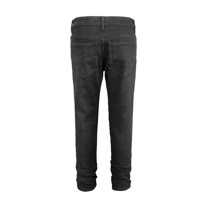 Destroyed Biker Denim - Black - 1984brand