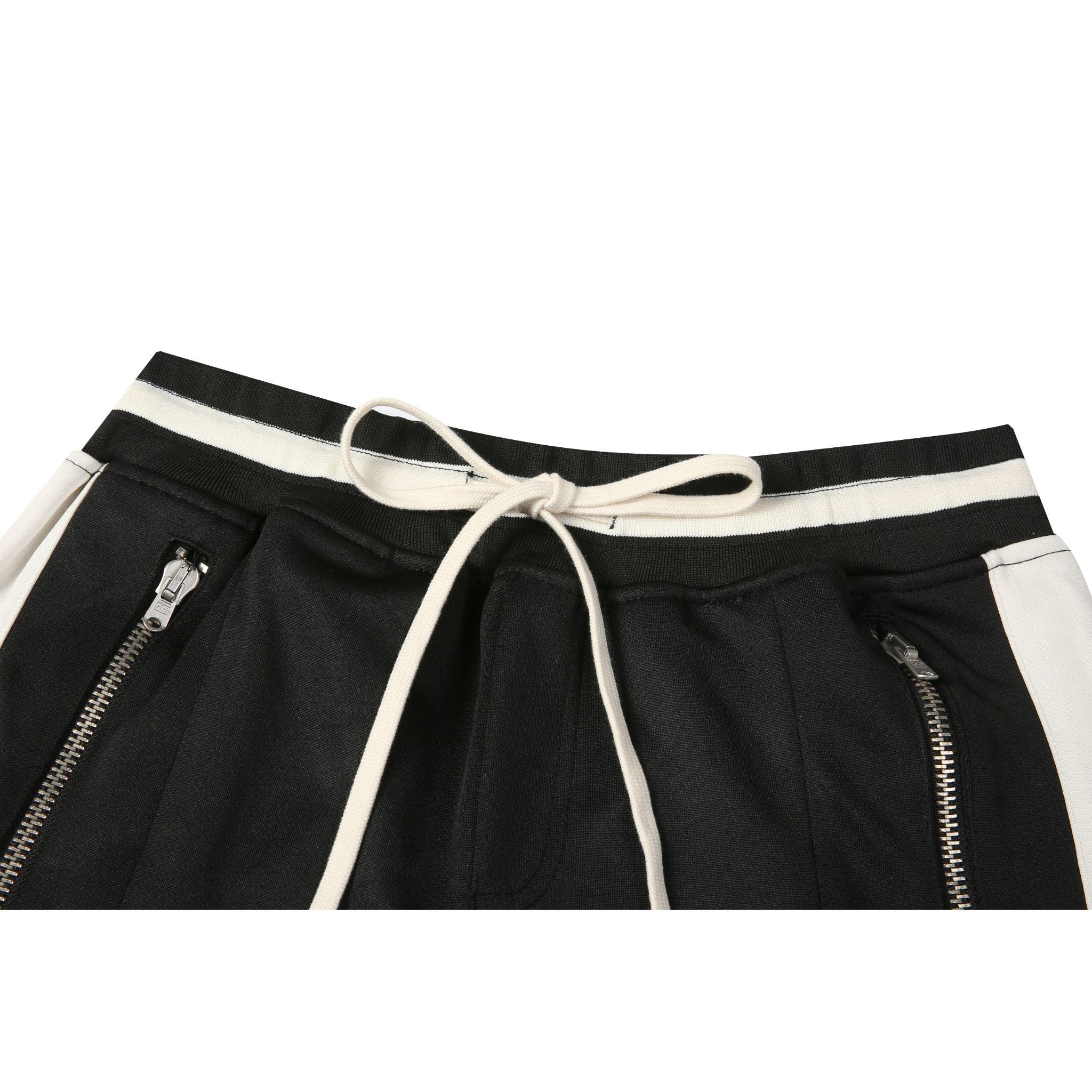 Double Stripped Track Pants v3 - Black/White H.ESNTLS