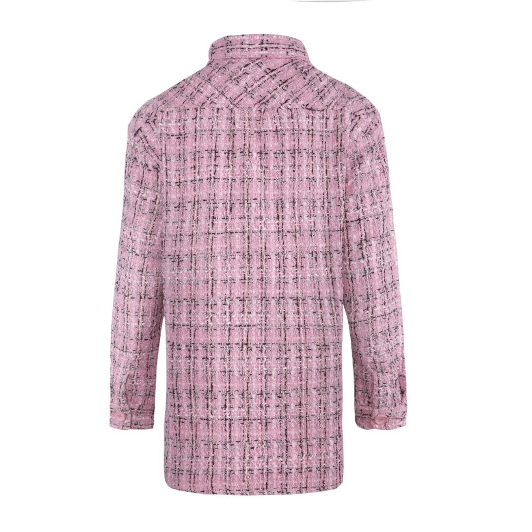 Tweed Overshirt - Pink - 1984brand