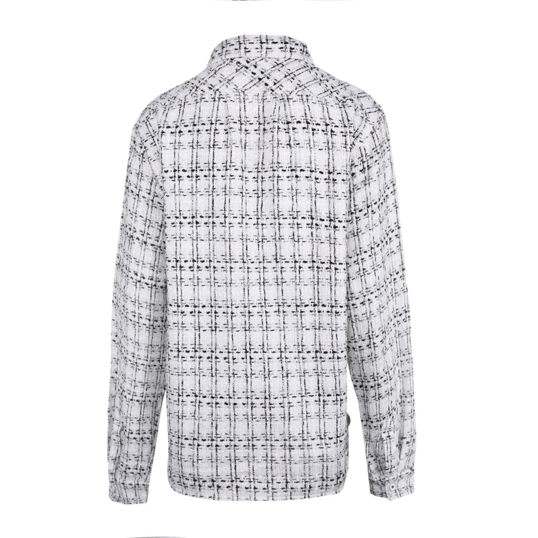 Tweed Overshirt - White - 1984brand